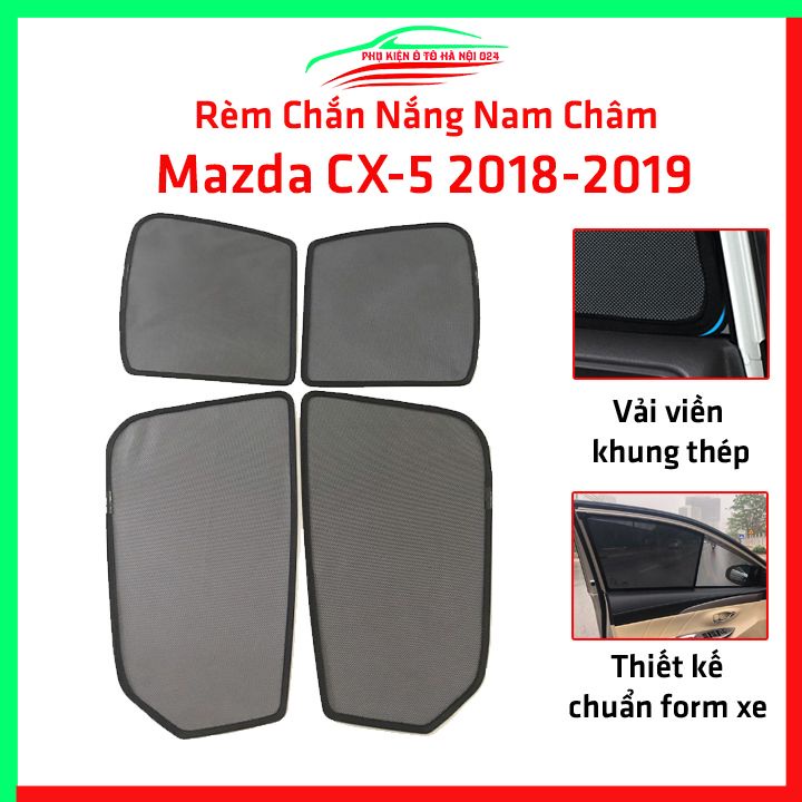 Bộ rèm che nắng ô tô nam châm theo xe Mazda CX-5 2018-2022 chắn nắng tốt, lắp đặt đơn giản, tiện lợi