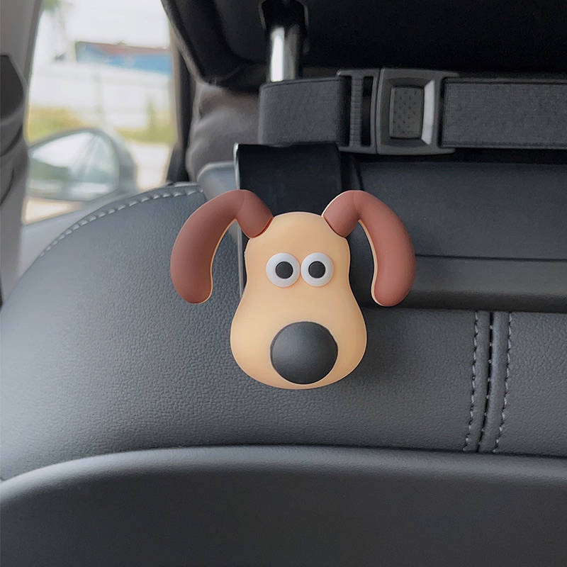 Xiaohongshu Same Style Wallace and Gromit Car Seat Back Hook Car 3D Stereo Car Seat Back Chair Back Storage Decoration xUya