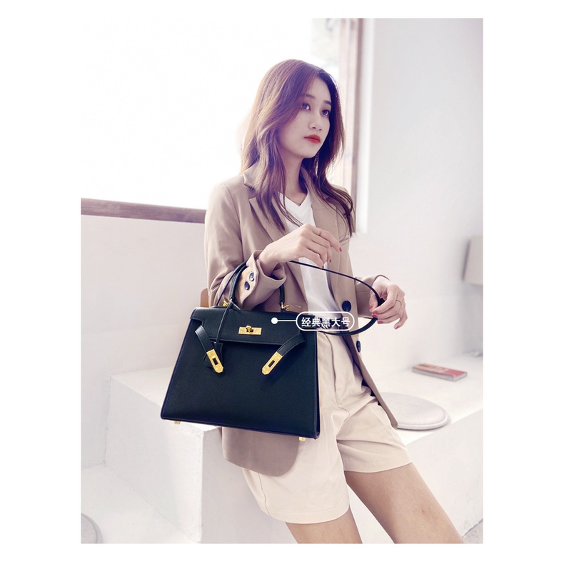 Túi hm size 20, 25 da sần Mã M11 màu đen, màu xám, màu đỏ, hm màu trắng khóa vàng khóa bạc tặng kèm khăn