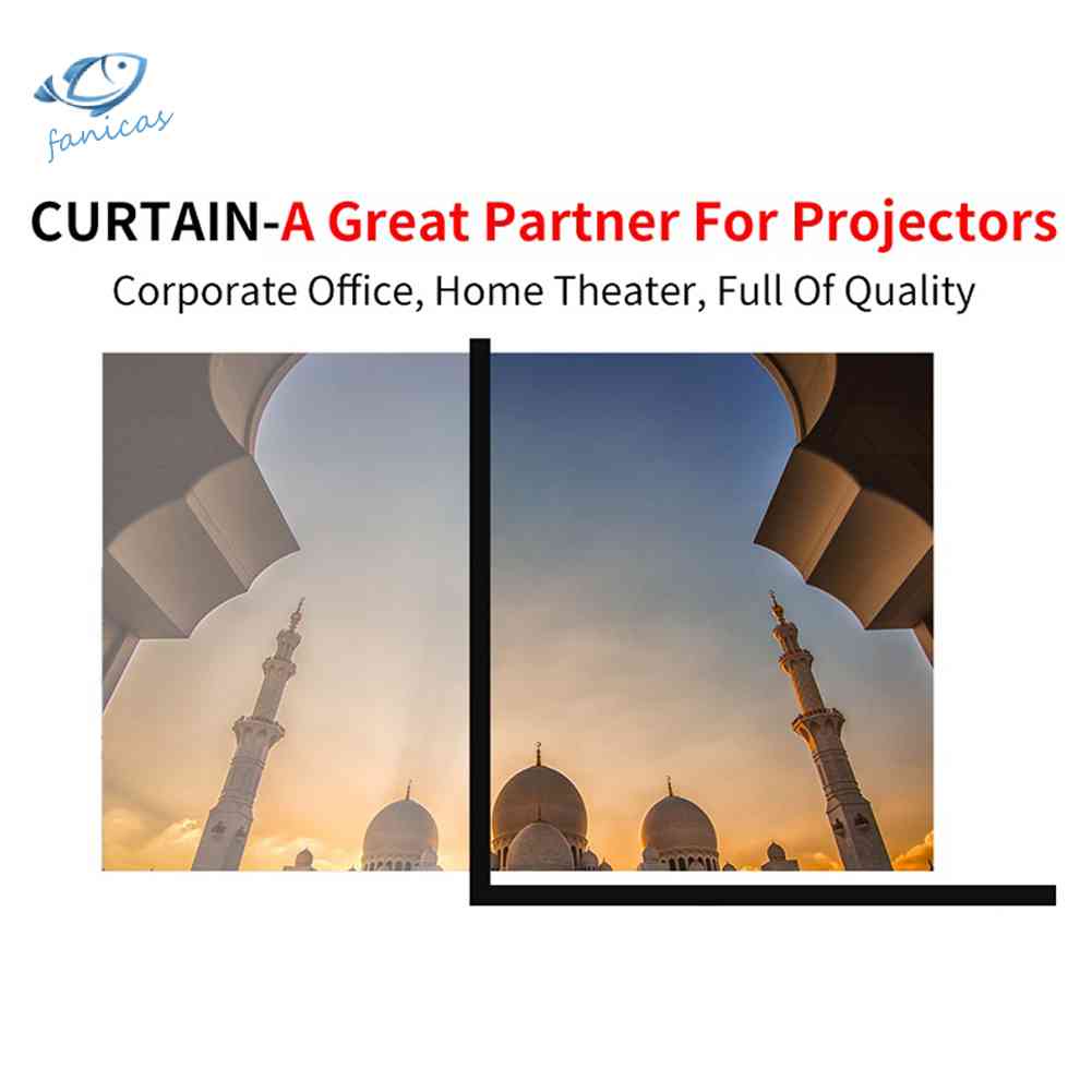 Màn Hình Máy Chiếu HD 60 72 84 100 120 150 inch Tỉ Lệ 16: 9 Chất Lượng Cao