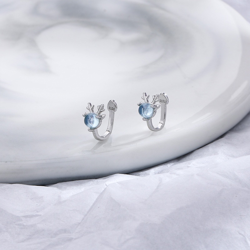 Kẹp tai Kiểu Hàn Quốc, bông tai kẹp theo phong cách Giáng sinh thời trang, không gây dị ứng bông tai, kẹp tai phụ nữ cao cấp