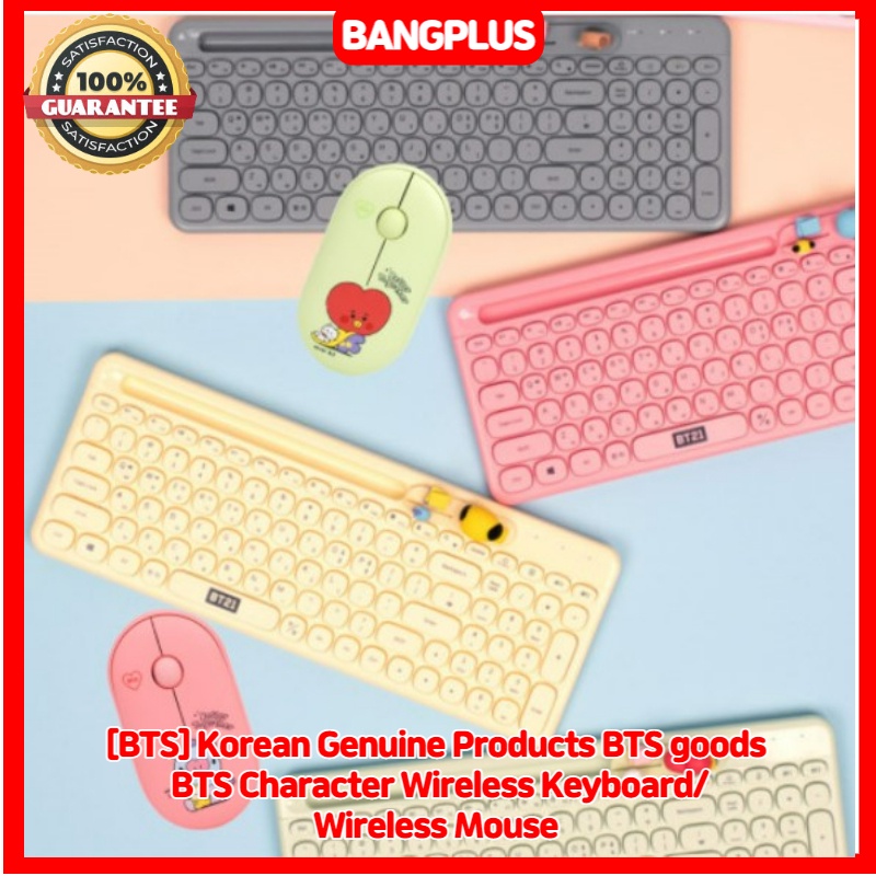 Bộ Bàn Phím / Chuột Không Dây Nhân Vật BTS Chính Hãng Hàn Quốc