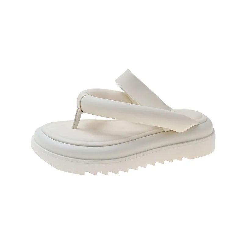 sandal đế cao Dép xỏ ngón đế dày mùa hè mẫu mới bánh xốp nữ thời trang đi biển thường ngày