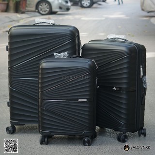 Vali nhựa 100% pp brothers 701 màu đen - size đại đựng 30kg 28"