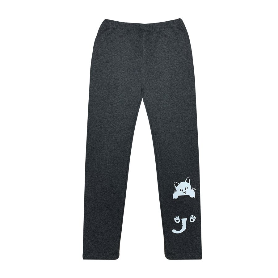 Quần legging bé gái ARDILLA,quần dài bé gái co giãn thoải mái in hình mèo dễ thương size đại từ 10 đến 15 tuổi TB8402