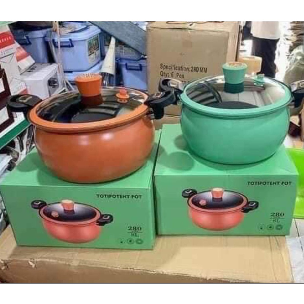 Nồi Áp Suất Chống Dính Bí Ngô 8L Thông Minh, Nồi Hầm 4in1 Đa Năng, Hầm Gà, Cháo- Nồi Chiên, Xào Nấu