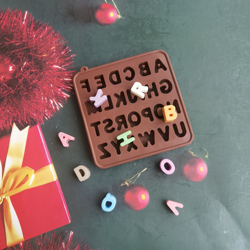 Khuôn Silicon Hình Bảng Chữ Cái Làm Kẹo - Chocolate - Thạch Rau Câu - Dụng Cụ Trang Trí Bánh