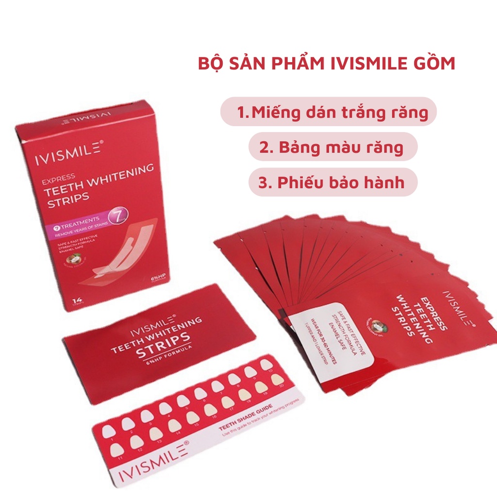 [CHÍNH HÃNG] Miếng dán trắng răng IVISMILE siêu trắng, không gây ê buốt răng | BigBuy360 - bigbuy360.vn