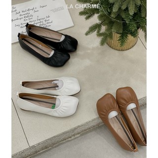 Giày búp bê trơn dúm chéo G6218