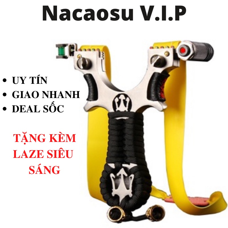 Ná cao su cao cấp siêu bền đinh ba có đèn lazer ngắm siêu chuẩn tặng kèm dây thun thước ngắm laze