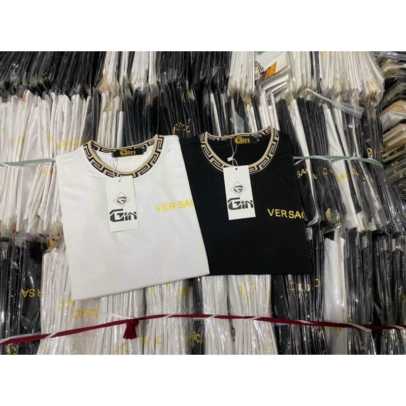 Áo thun nam vải thun co giãn in logo VERSACE