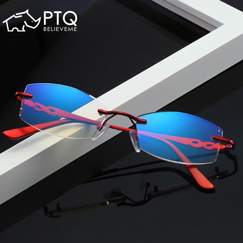 Kính Đọc Sách HD Không Gọng Siêu Nhẹ Chống Bức Xạ Cho Nữ