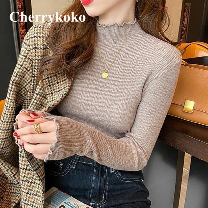 Áo len Dệt Kim Cổ Lọ Áo Sweater giữ nhiệt cổ viền xinh 2023