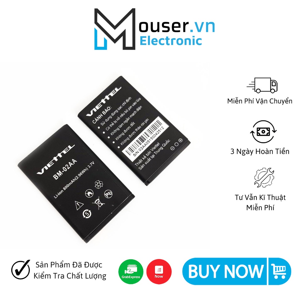 Pin Nokia BM-02AA cho những loại máy Nokia, Viettel , Philips 1280, 110i...Pin thời thượng Hà Nội