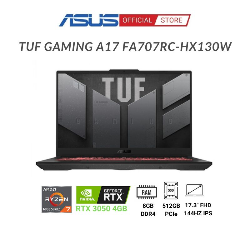 Laptop ASUS TUF Gaming FA707RC-HX130W (Ryzen™ 7-6800H + RTX™ 3050 4GB | 17.3-inch FHD)