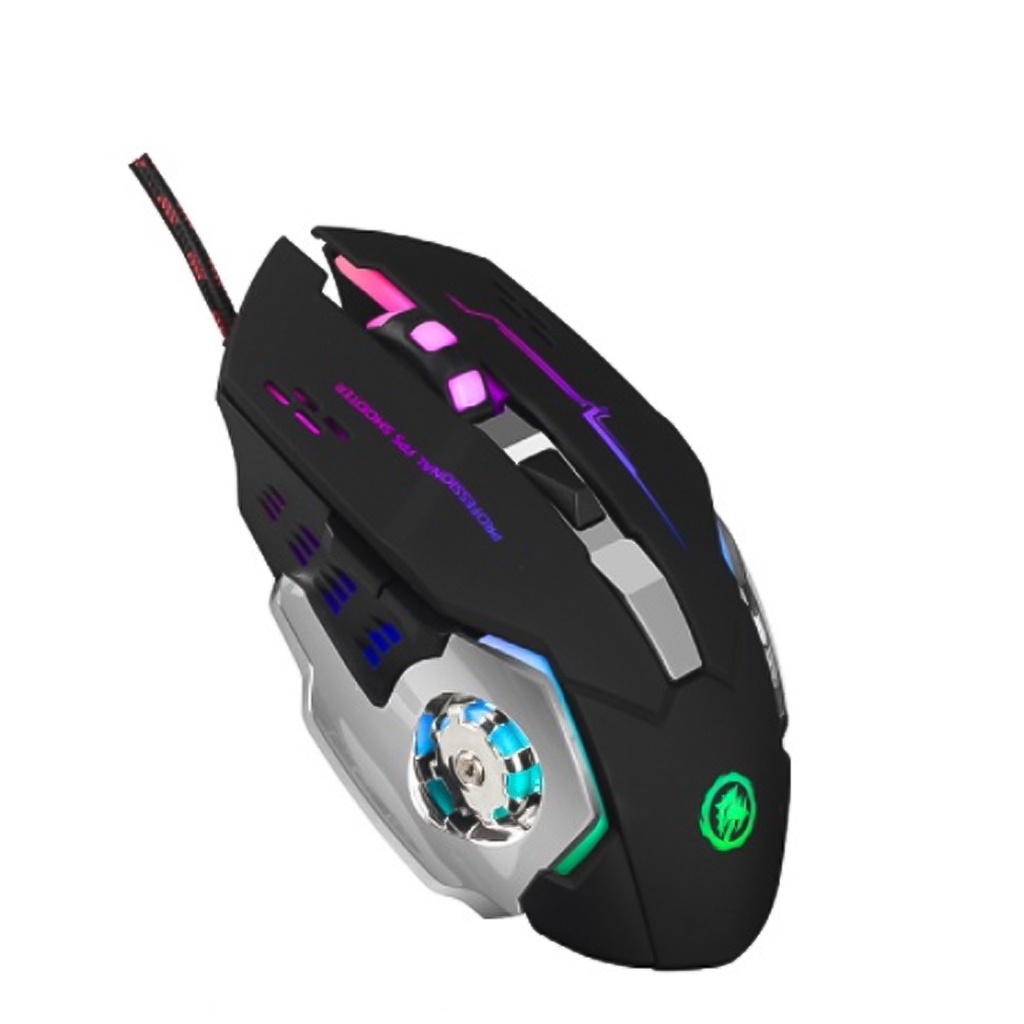 Chuột Gaming Có Dây T2 Dành Cho Game Thủ Chống Ồn Có Đèn LED Chơi Game Cực Đã -dc4906