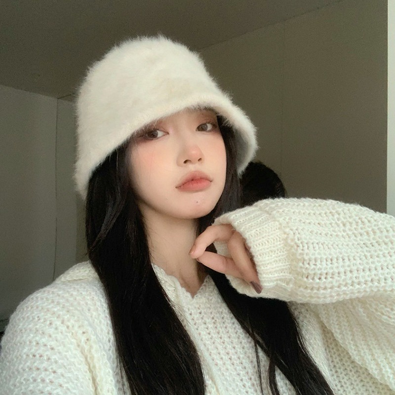 Nón Tai Bèo Giữ Ấm Màu Sắc Đơn Giản Thời Trang Thu Đông Cho Nữ