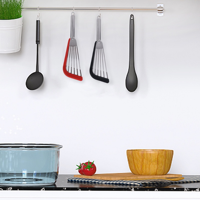 Xẻng Chiên Trứng / Thịt Bò Bằng Silicone Chống Trượt Có Móc Treo Tiện Lợi