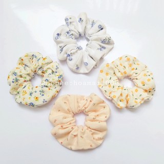Dây cột tóc vải, đồ buộc tóc Scrunchies hoa nhí Style Hàn Quốc 1