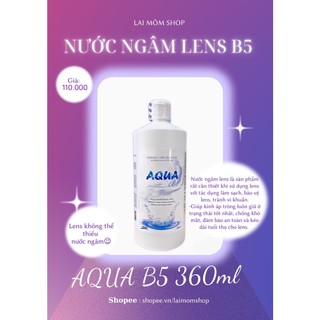 ( RẺ ƠI LÀ RẺ ) Nước ngâm lens Angel Eyes Aqua B5 360ml