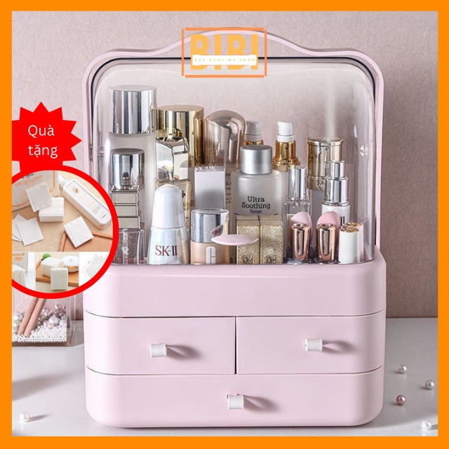 Kệ đựng mĩ phẩm, Hộp đựng đồ skincare nhiều ngăn, tủ để mỹ phẩm gọn gàng sang trọng