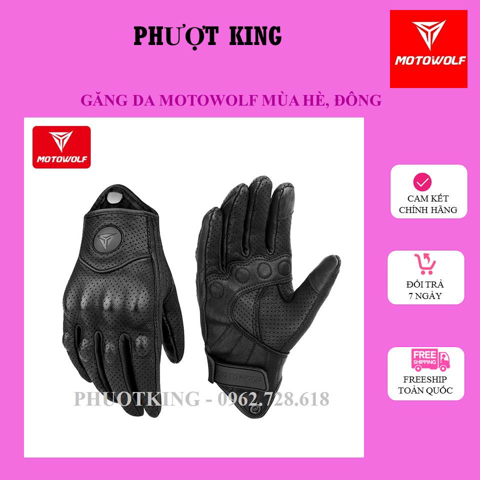 Găng da MOTOWOLF dài ngón, cụt ngón