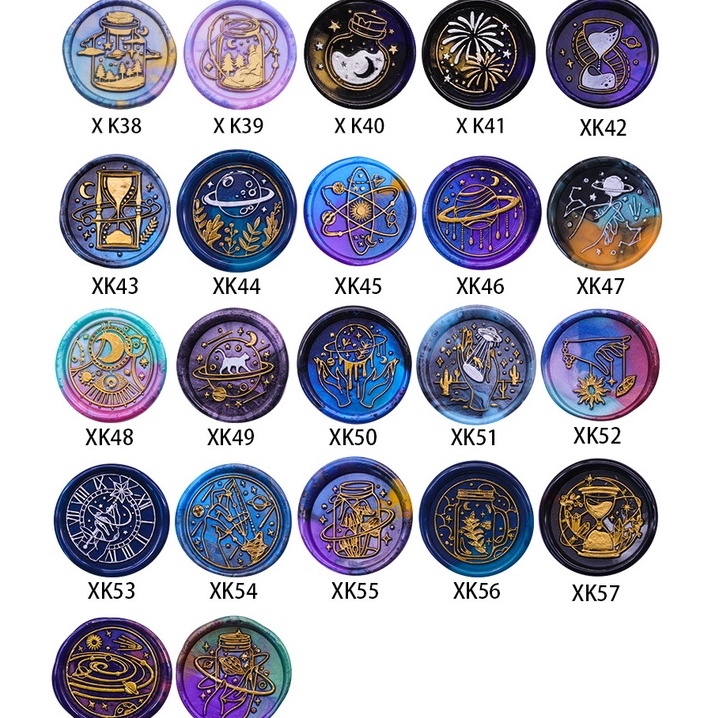 Đầu Con Dấu Niêm Phong Bì Thư Bằng Đồng Họa Tiết Bầu Trời Sao