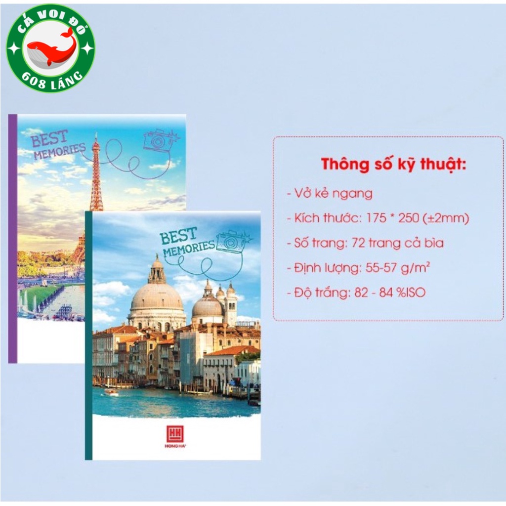 Vở kẻ ngang Hồng Hà 72 trang Emotion (1686)