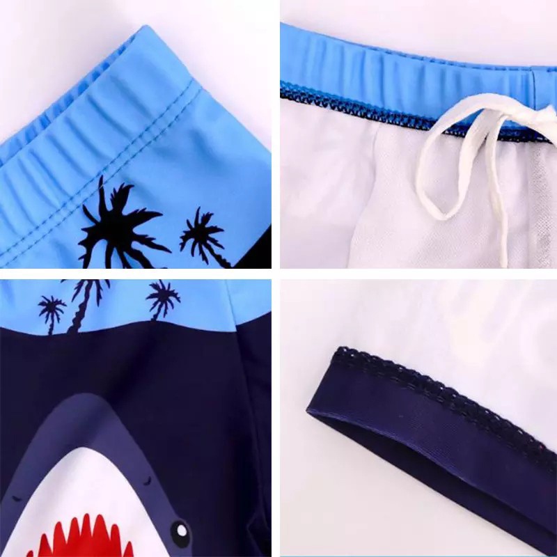 Quần Bơi In Hình Cá Mập Hoạt Hình Cho Bé Trai 3-12 Tuổi