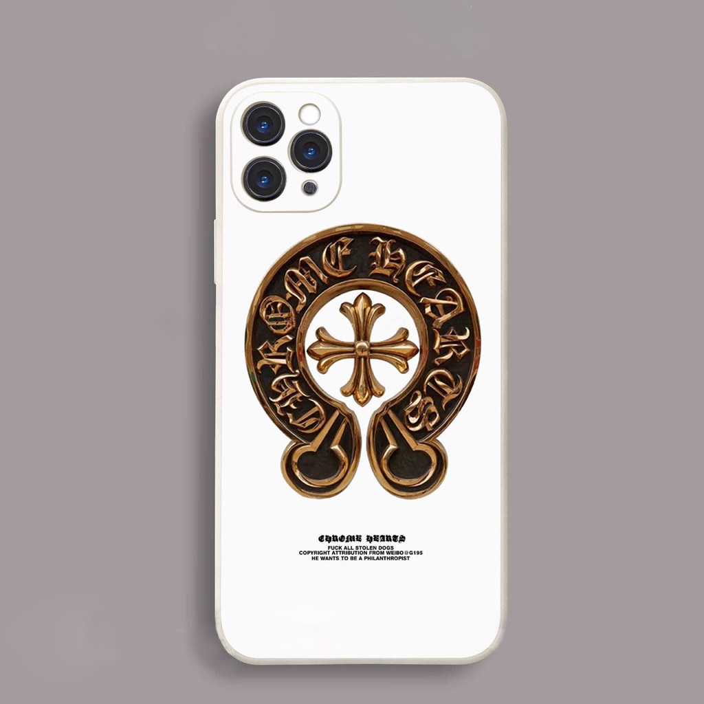 Ốp lưng điện thoại iPhone Ch.rome heart cạnh vuông silicon dẻo bảo vệ cam ip 6/6s/7/8/X/XS/XR/11/12/13/14 Pro Plus Max
