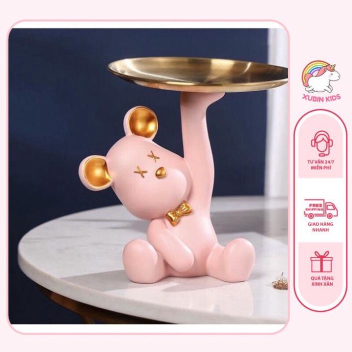 KỆ GẤU BÊ KHAY ĐỰNG HOA QUẢ DECOR