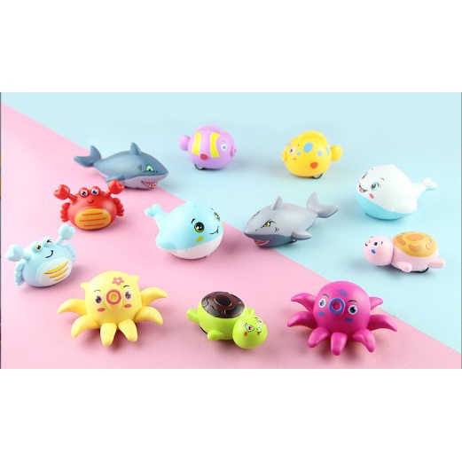 Đồ chơi mini chạy đà-thú chạy cót mini-thú nhựa mini cho bé