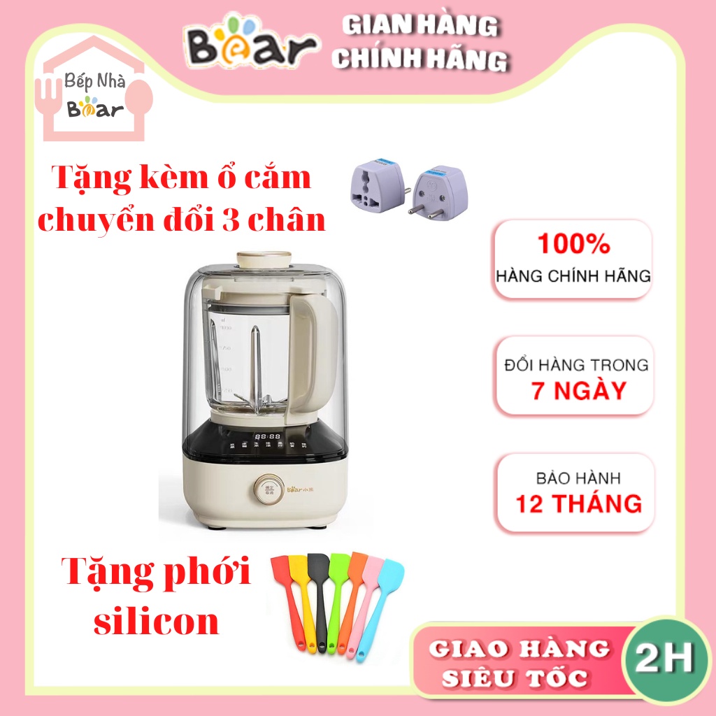 Máy Làm Sữa Hạt Bear Model B06K8 Mẫu Mới Đa Năng Có Hộp Chống Ồn - Bảo Hành Chính Hãng 18 Tháng - Bếp Nhà Bear