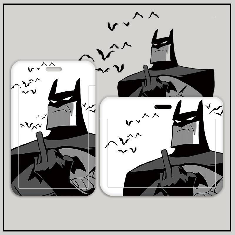 Vỏ Cứng Đựng Thẻ Employee Có Dây Đeo Đàn Hồi Hình Batman Cho Học Sinh