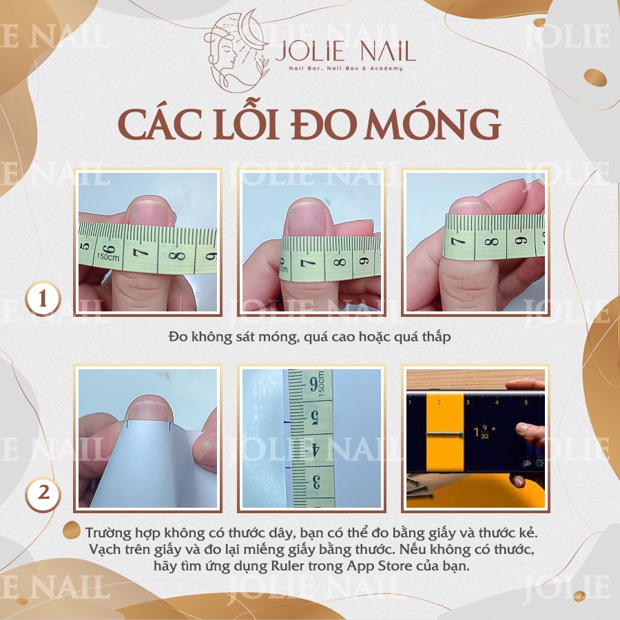 Nail Box thiết kế thủ công Jolie Nail - Nail Cưới - Nail Cô Dâu (Tặng 5 món phụ kiện: có miếng dán và keo)