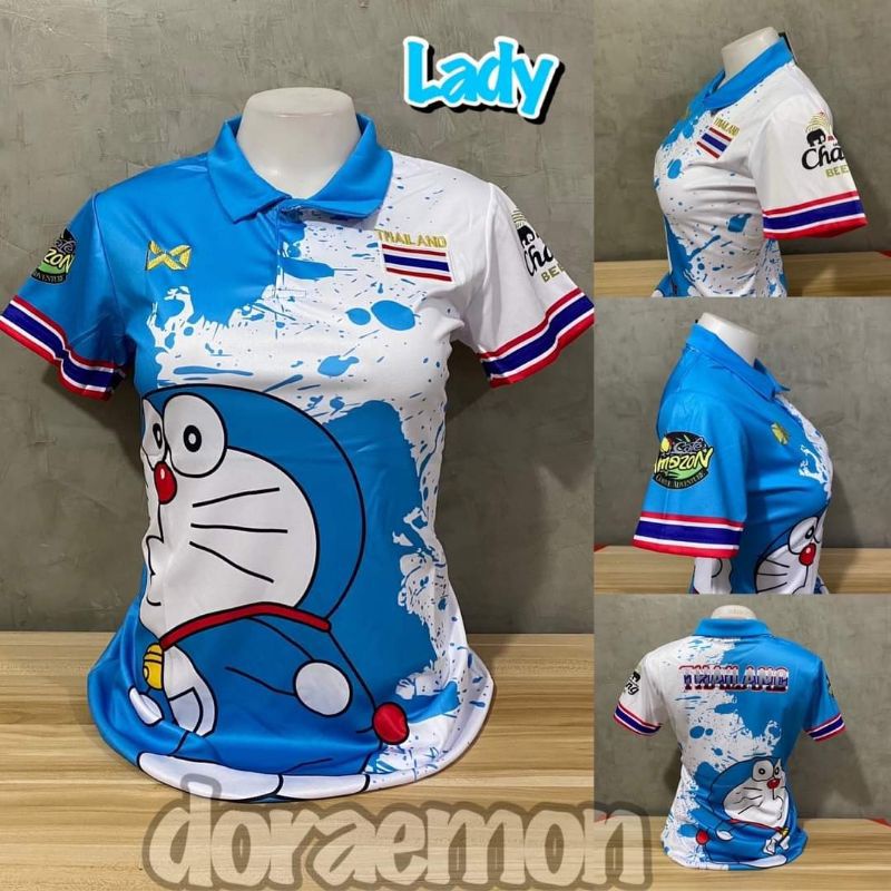 : Jersey Áo Sơ Mi Người Lớn Hình DORAEMON Phiên Bản Giới Hạn Hàng Có Sẵn