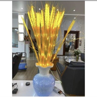 Bộ đèn led 10 bông lúa vàng cao 80cm