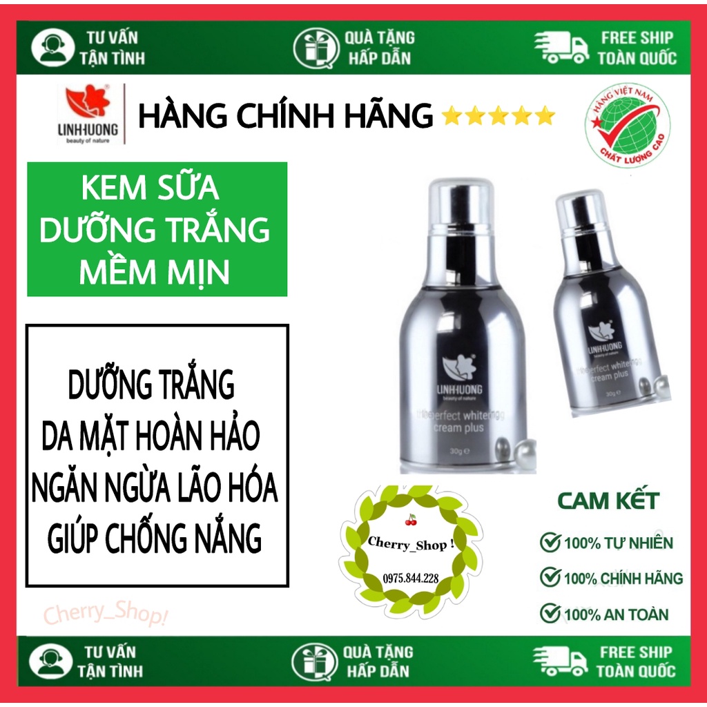 Kem Sữa Dưỡng Trắng Da Mặt Linh Hương 5g, Kem Sữa_Cấy_Trắng Da, Che Khuyết điểm, chống nắng