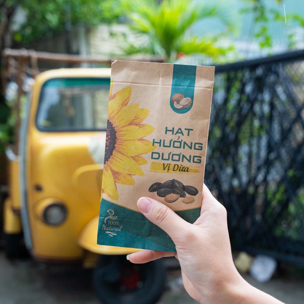 10 GÓI HẠT HƯỚNG DƯƠNG VỊ NGUYÊN BẢN VỊ DỪA NGUYÊN CHẤT| 90S Coffee Vietnam