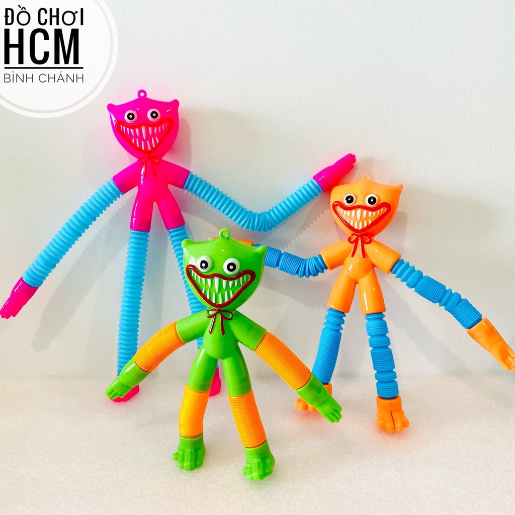 Đồ chơi trẻ em huggy wuggy ống lò xo kéo dãn biến hình mọi kiểu dáng, giãn giảm căng thẳng, xả stress