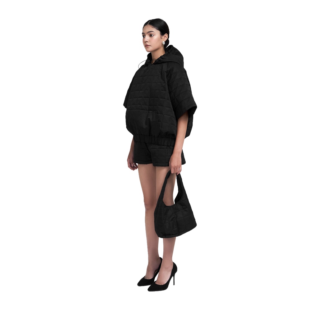 Túi xách cầm tay vải phao, là min - QUILTED HAND BAG