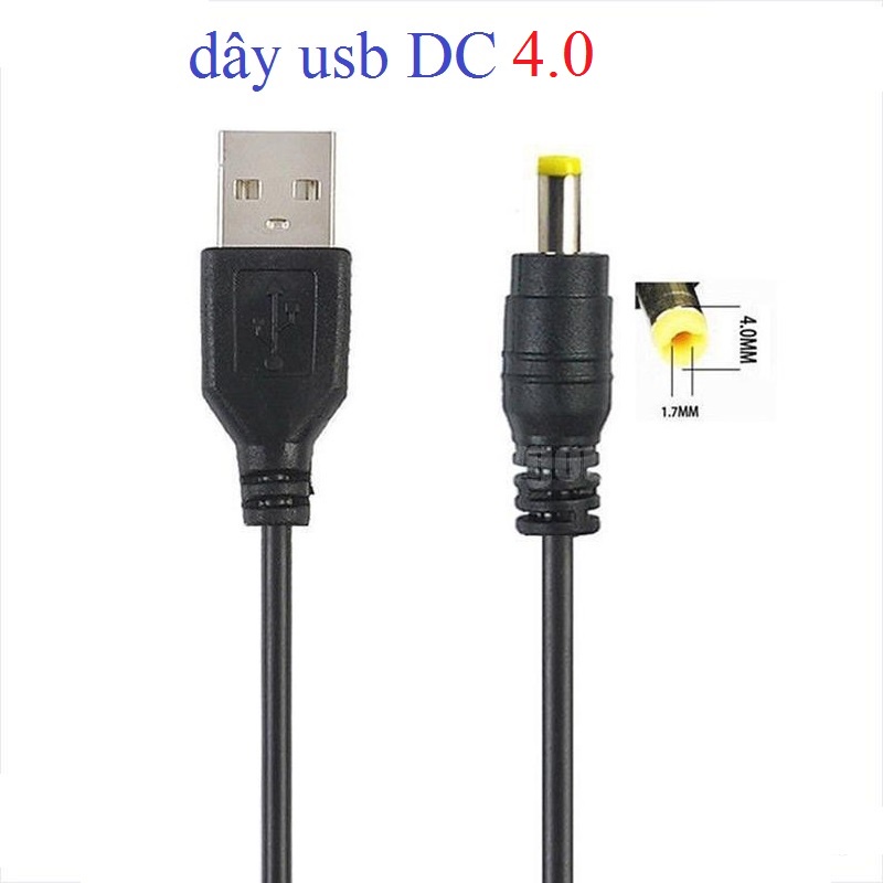 Dây nguồn sạc usb DC đầu cắm 3.5mm/4.0mm/5.5mm