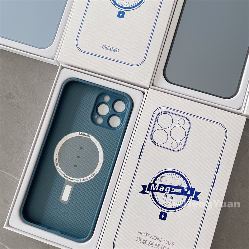 Ốp Điện Thoại Kính Cường Lực Màu Sapphire Nhám Từ Tính Cho IPhone 14 Plus 11 12 Pro MAX