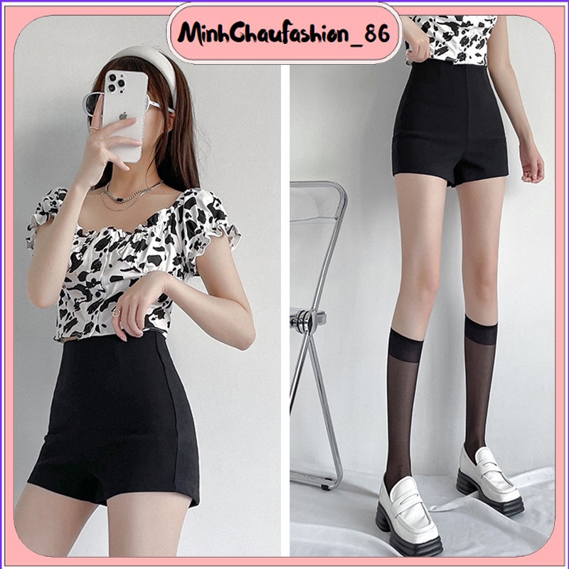 ⚠️ FREESHIP⚠️ Quần short dance lưng cao co dãn ,Quần đùi cạp khoá tôn dáng cho nữ, phong cách Hàn Quốc - 86