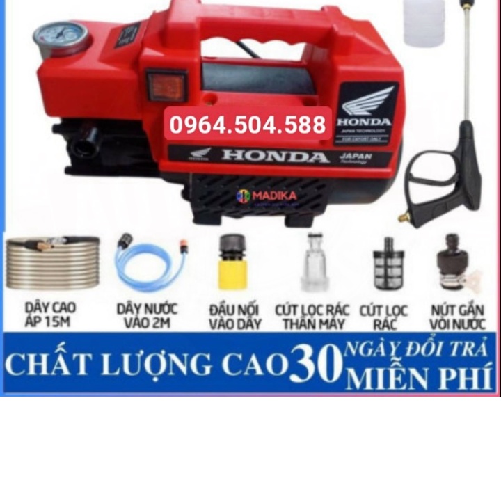 Máy rửa xe HONDA 3500w nhật bản dây 15m xịt rửa mạnh mẽ