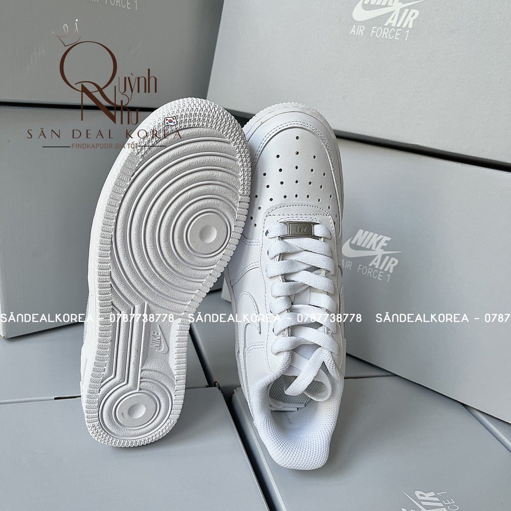 Giày Nike 𝐀𝐢𝐫 𝐅𝐨𝐫𝐜𝐞 𝟏 𝐋𝐨𝐰 07' 𝐀𝐥𝐥 𝐖𝐡𝐢𝐭𝐞 sẵn size nữ