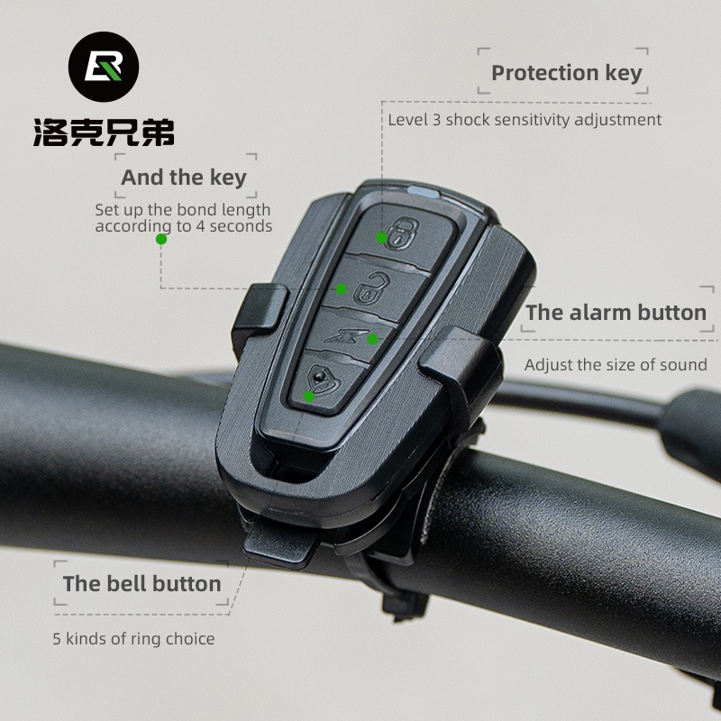 Fulfilled by Shopee Rockbros Chuông Điện Không Dây Chống Trộm Chống Thấm Nước Dành Cho Xe Đạp Leo Núi