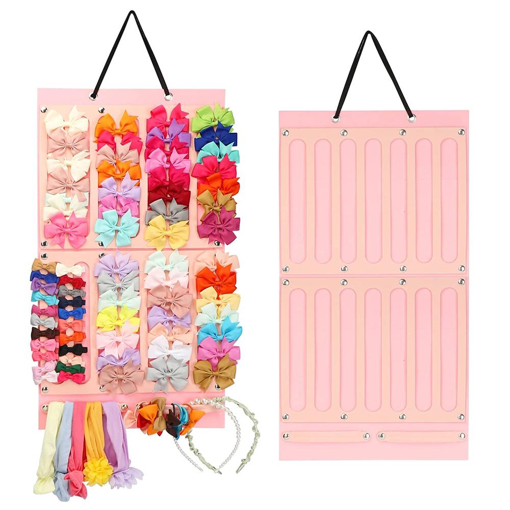 Giá Đỡ Kẹp Tóc 16 Dây Ruy Băng Treo Tường Chắc Chắn Tiện Lợi Dành Cho Phòng Bé Gái