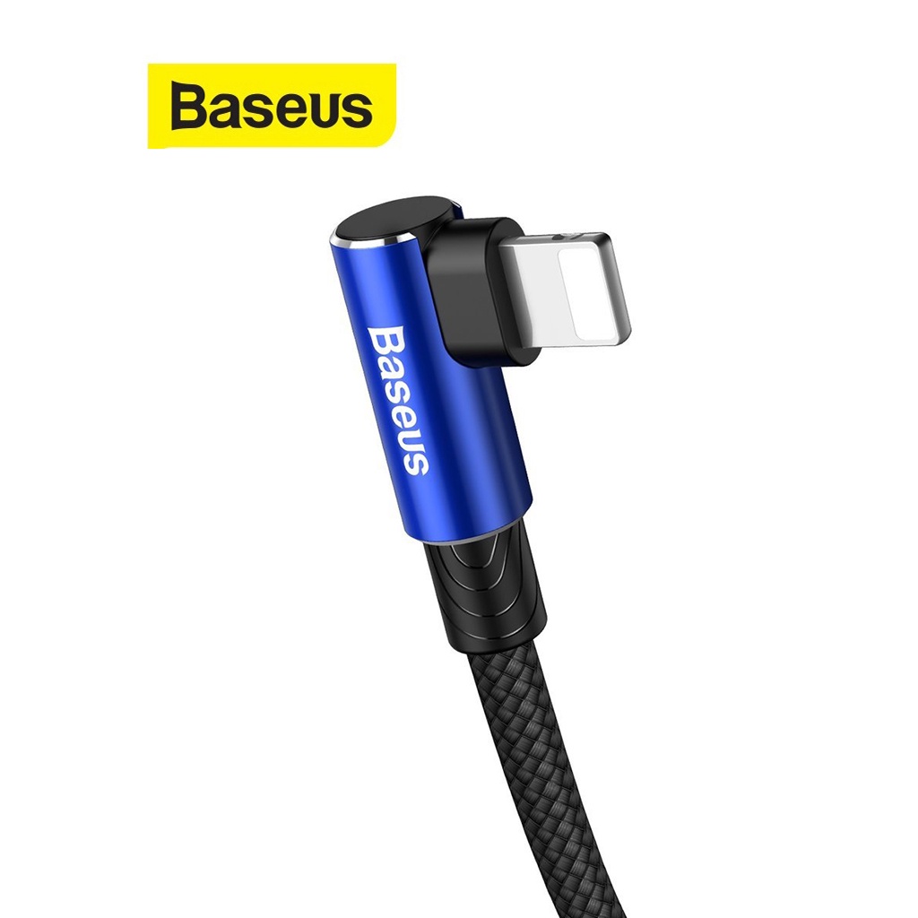 Cáp sạc 2A Baseus MVP Elbow Lightning dây dù siêu bền dài 100CM cho iPhone/iPad ( Xanh )