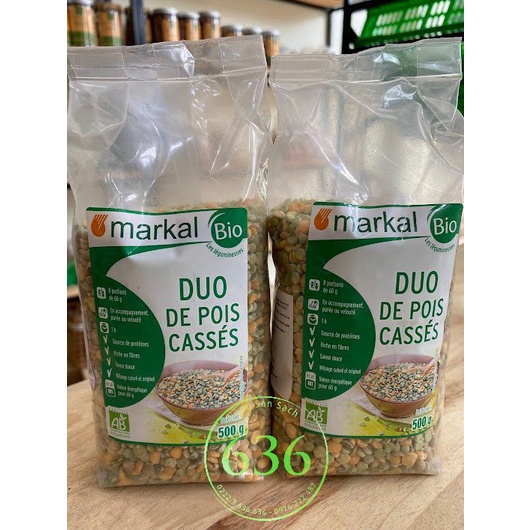 Đậu Hà Lan hữu cơ Markal (xanh & vàng) 500g